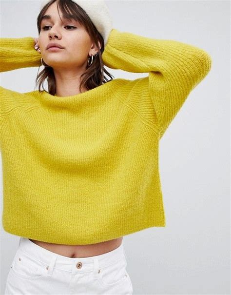 Imagealternatetext Boxy Sweater Fluffy Sweater Yellow Sweater