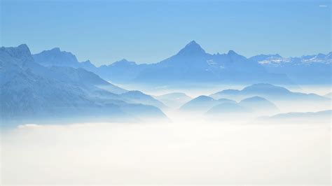 Mountains Above The Clouds Wallpaper Nature Wallpapers