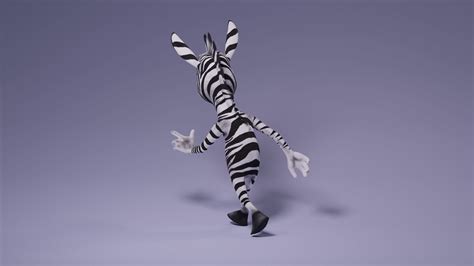 3d Model Toon Humanoid Zebra Vr Ar Low Poly Rigged Animated Cgtrader