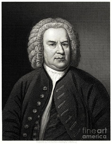 Johann Sebastian Bach 19th Century Drawing By Print Collector Fine