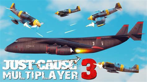 Survive The Cargo Plane Hunt Just Cause 3 Multiplayer Youtube