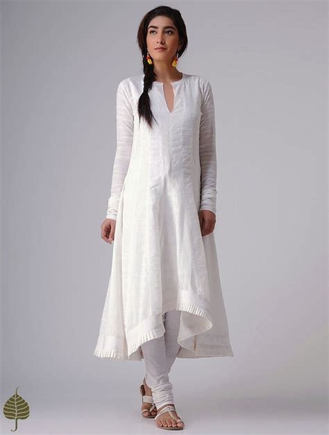 Buy White Murshidabad Handloom Cotton Kurta By Jaypore Online At