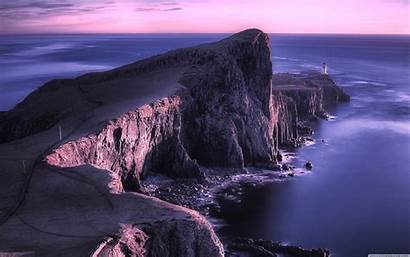 Skye Isle Point Neist Scotland Lighthouse 4k