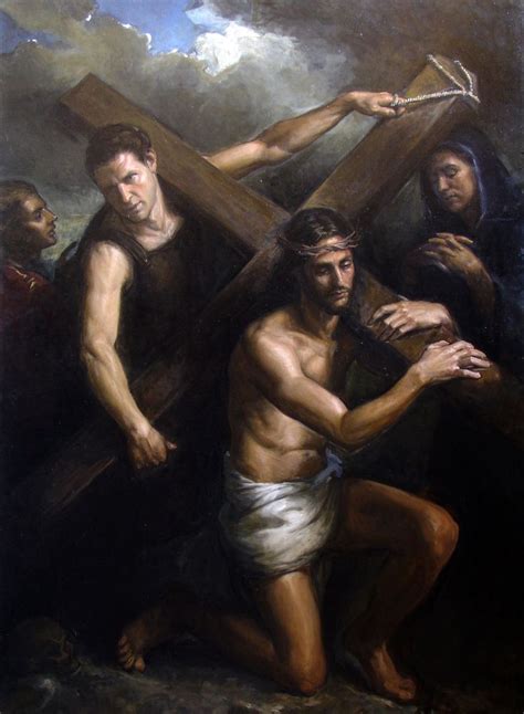 Jesus Carrying The Cross Jesus Catholic Art Sacred Art
