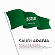 Plantilla vector arabia saudita bandera diseño moderno | Vector Premium