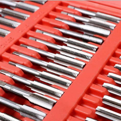 110pc Metric Tap And Die Set Carbon Steel Screw Threading Heavy Duty