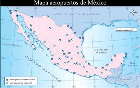 Mapa De Aeropuertos En Mexico