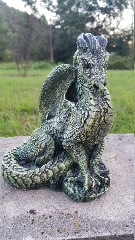 Concrete dragon statue dragon garden statue dragon yard | Etsy