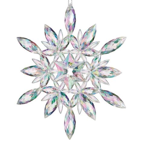 Iridescent Clear Snowflake Decorations Dzd