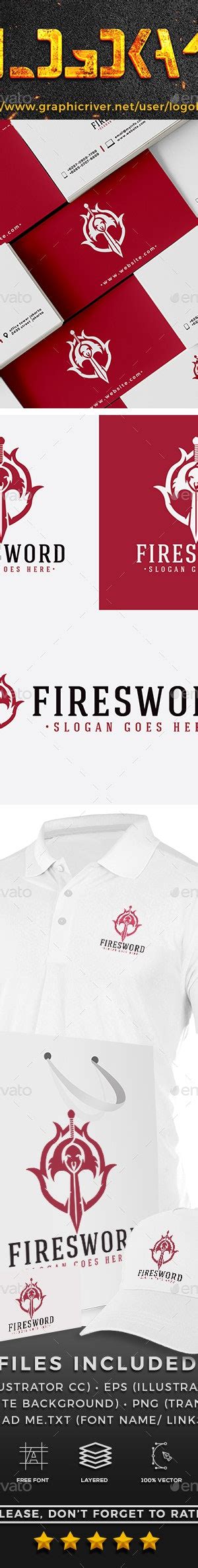 Fire Sword Logo Logo Templates Graphicriver
