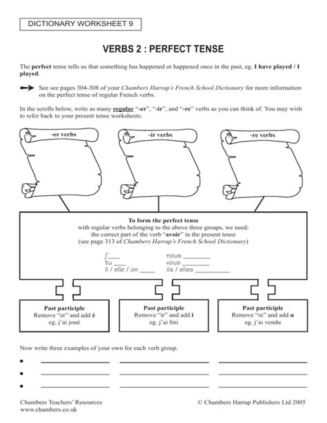 Perfect Verb Tenses Worksheet Perfect Tense Worksheets Pix Vonnie