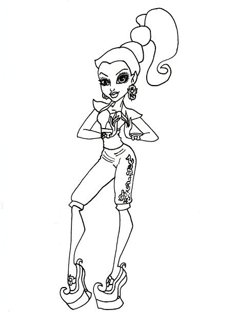 Free Printable Monster High Coloring Pages Free Gigi Grant Coloring Sheet