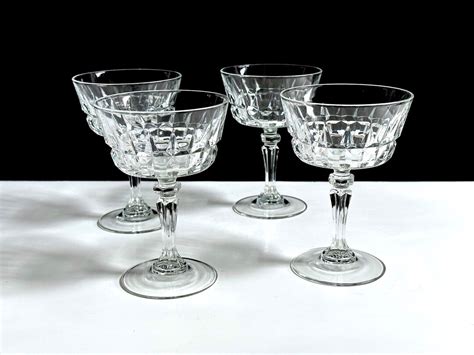 Cristal Darques Champagne Tall Sherbet Glasses Set Of 4 Chantelle