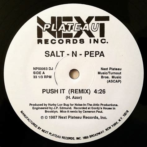 Salt N Pepa Push It Remix Vinyl 12 33 ⅓ Rpm Promo Discogs