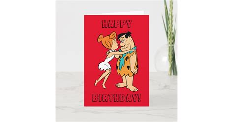 The Flintstones Wilma Kissing Fred Card