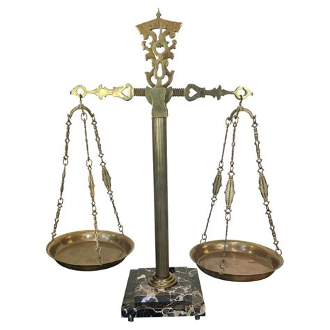 Beautiful Antique Brass Scale For Sale At 1stdibs