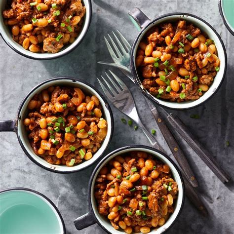 This healthy, tasty, and versatile vegan beef recipe is perfect for a plethora of dishes. Healthy Diabetes-Friendly Potluck Recipes | Baked beans, Recipes, Beef recipes
