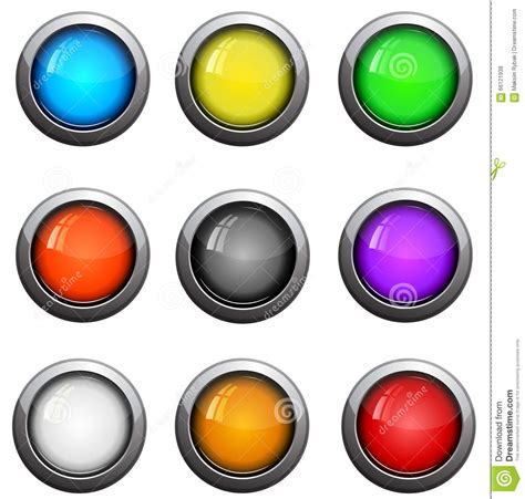 Color Button Set Stock Vector Illustration Of Black 66121938