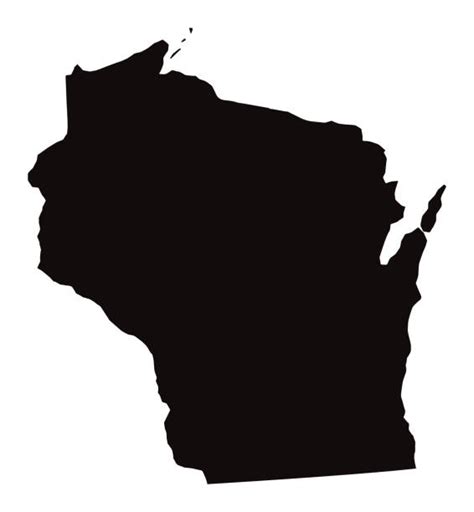 Wisconsin State Map Illustrations Illustrations Royalty Free Vector