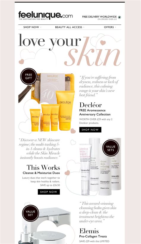 Valentines Skin Responsive Newsletter Spring 2014 Portfolio Web Design Love Your Skin Skin