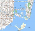 Miami, Downtown - Aaccessmaps - Street Map Of Downtown Miami Florida ...