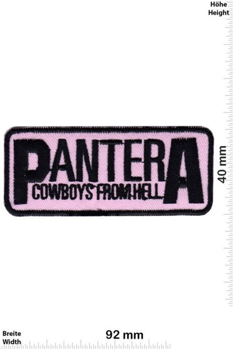 Pantera Cowboys From Hell1 Patch Badge Embroidered Iron On Etsy