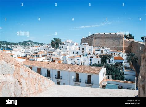 Ancient Beautiful City Of Ibiza Stock Photo Alamy