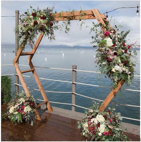 Our Handmade Hexagon Arch At An Lake Tahoe West Shore Wedding Custom