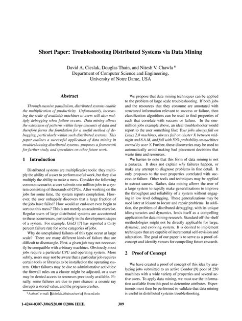 Ieee writing style bears similarity with most aspects of the general research paper format. Short Paper: Troubleshooting Distributed Systems via Data ...
