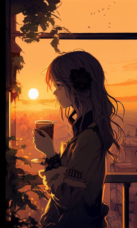 Sunset In Anime In 2023 Anime Art Beautiful Girly Art Illustrations Digital Art Anime