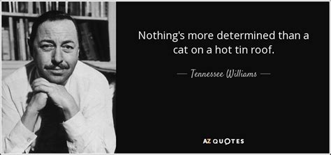 And i know that big daddy's just as proud as we are knowin' there's a whole dynasty of his flesh. Tennessee Williams quote: Nothing's more determined than a cat on a hot tin...