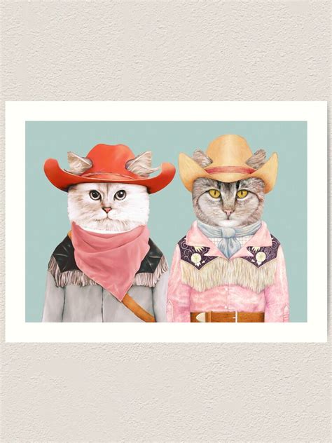 Cowboy Cats Art Print By Animalcrew Redbubble