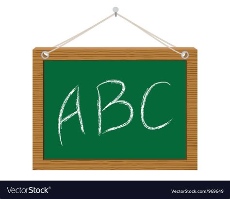 Chalkboard With Abc Royalty Free Vector Image Vectorstock
