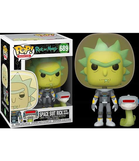 Funko Pop Animation Rick And Morty Space Suit Rick With Snake