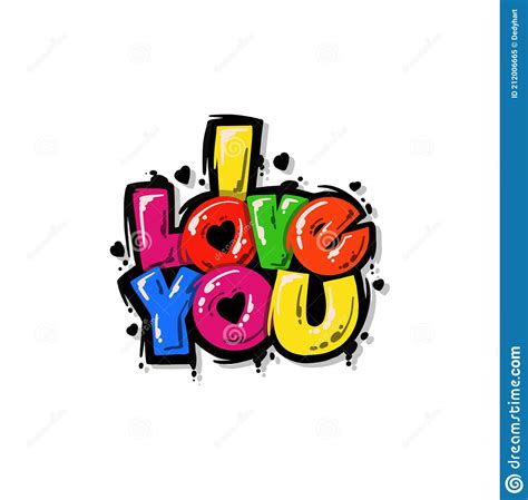 I Love You Text Vector Typography For I Love You Stock Vector