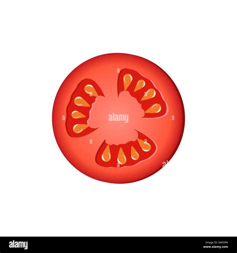 Tomato Slice Isolated Icon Editable Element For Your Design Grocery