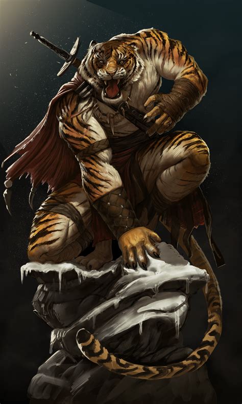 Artstation Tiger Warrior Saad Irfan Fantasy Creatures Art Mythical