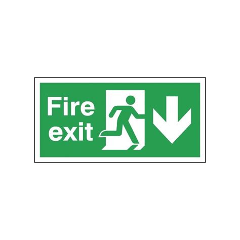 Fire Exit Arrow Down Signs Fire Exit Arrow Down Signage