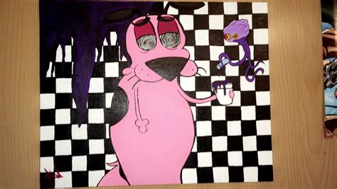 Courage The Cowardly Dog Trippy Painting Trippy Painting Time Painting
