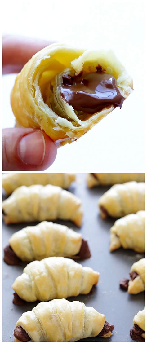 3 Ingredient Nutella Croissants Recipe Desserts Nutella Recipes