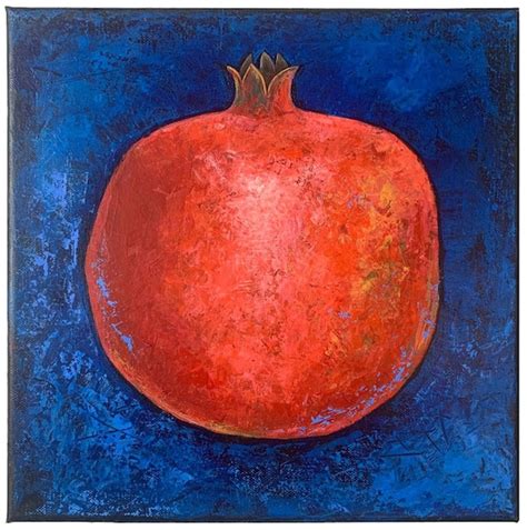 Pomegranate Acrylic On Canvas Original Painting Painting Etsy
