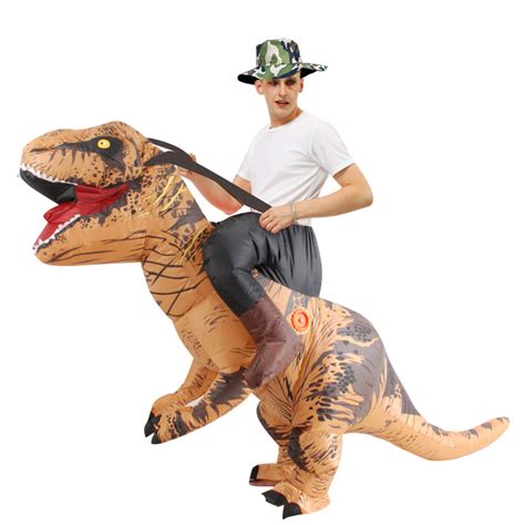 Buy Adult Rider T Rex Inflatable Costume Fancy Dinosaur Suit Blow Up