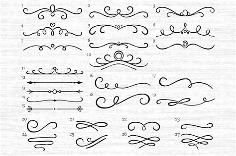 Flourish Svg Swirl Svg Divider Svg Scroll Svg Flourish Cut File By