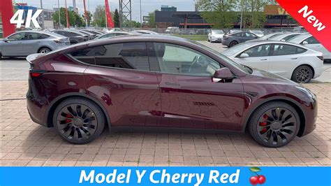 Tesla Model Y Performance 2023 Midnight Cherry Red Review In 4k Vs