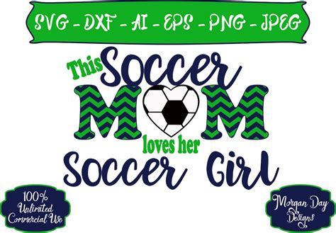 Soccer Mom Loves Her Soccer Girl Svg Soccer Mom Svg Soccer Etsy