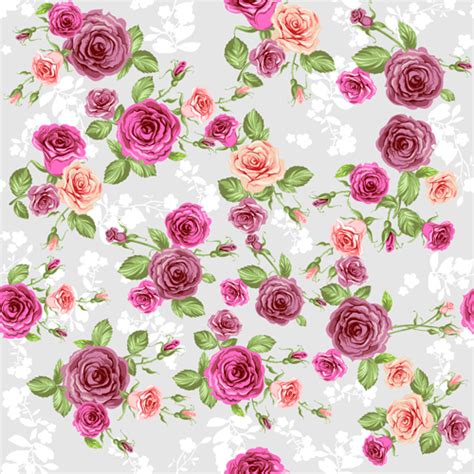 The appearance of the wild flowers in spring is associated with festivals. Creative rose pattern design graphics vector 04 free download