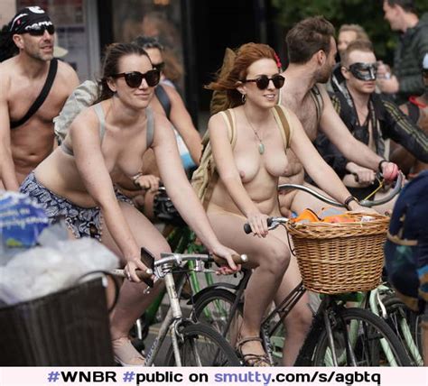 wnbr public publicnudity outdoor bike bicycle cyclerotica smallboobs smile smiling