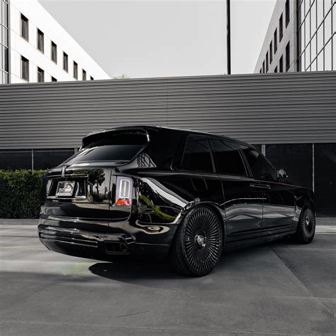 Slammed All Black Rolls Royce Cullinan Looks Stunning On Forged