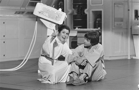 Photos Of Carrie Fisher Behind The Scenes On Star Wars