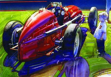 Rosso Corsa Dennis Brown Motorsport Art Car Art Automotive Art